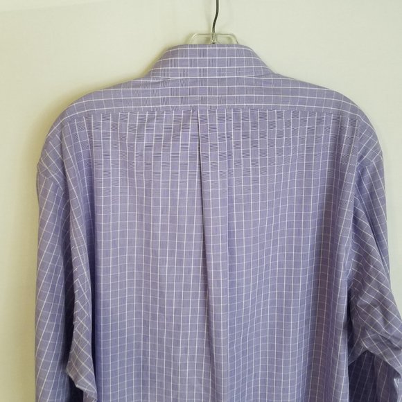 Brooks Brothers Purple Plaid Dress Shirt REGENT FIT Mens Size 17.5-4/5 - Picture 6 of 6